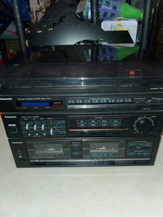 Panasonic Sg - D16 Stereo Music System Turntable Cassette Player Tuner