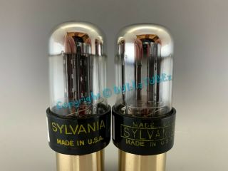 Sylvania 6sn7gtb " Chrome Dome " Tubes Tests Nos & Platinum Matched On At1000