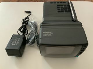 Magnavox 5 " Color Portable Tv Rd0510 C102 Crt Av Monitor W/ 12v Dc Car Adapter