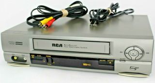 Rca Vr552 Vcr 4 - Head Video Cassette Recorder Vhs Player W/ Cables,  No Remote