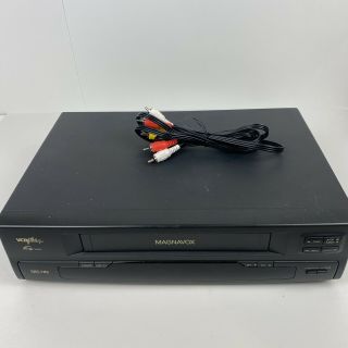 Magnavox Vcr Vhs Video Cassette Player Recorder 4 Head Mono Vru342at21