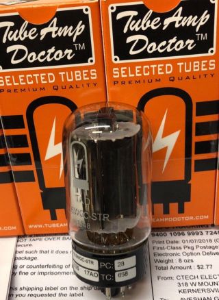 Factory Matched Pair Tube Amp Doctor Tad 6l6 6l6wgc - Str Tube Ge Type Black Plate