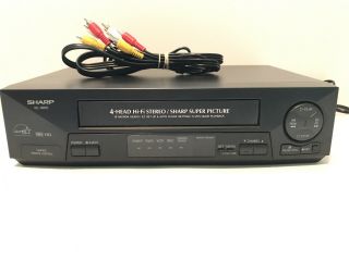 Sharp Vc - H810u 4 Head Hi - Fi Vcr Vhs Cassette Player