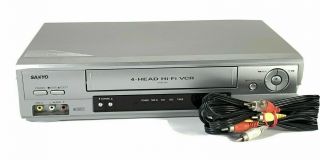 Sanyo Vwm - 900 Vhs Player 4 Head Hi - Fi Vcr Video Cassette Recorder & A/v Cable