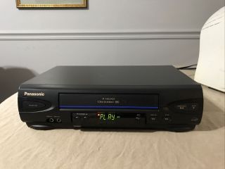 Panasonic Omnivision Vcr Vhs Player Recorder 4 Head Pv - V4022 - A With Av Cables