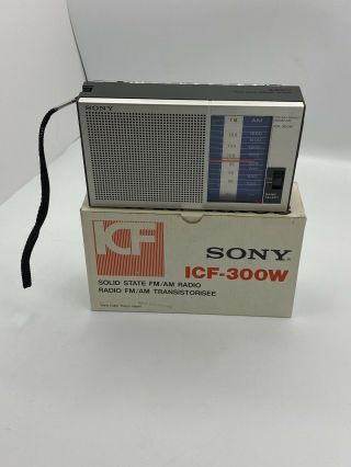 Vintage Sony Icf - 300w Radio Model Fm/am W/box