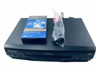 Panasonic Pv - V4020 Vcr Vhs Player Hifi Video Cassette Recorder Blank Vhs & Cords