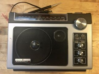 Ge General Electric Radio Portable Superadio Ii Fm/am Model 7 - 2885f Ac/dc