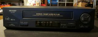 Sharp 4 Head Vhs Player Recorder Vc - A410u Vcr - - No Remote