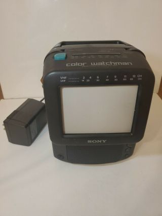 Sony Color Watchman Tv Am/fm Radio Model Fdt - 5bx5
