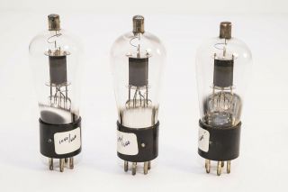 Set Of Three Western Electric 285 - A With Engraved Base Great Test Results 2