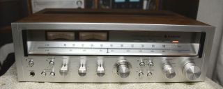 Sanyo Jcx - 2300k Receiver.  Classic Silver Face Model With Wood Case
