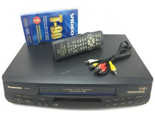 Panasonic Pv - 8451 4 Head Hi - Fi Vhs Vcr Video Cassette Recorder W/ Remote