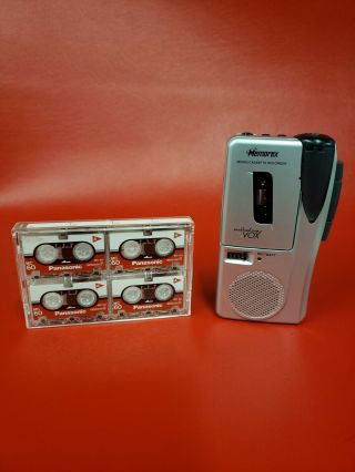 Memorex Vox Mb2186a Handheld Micro Cassette Tape Voice Recorder -