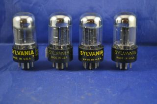 (1) Strong Testing Match Quad Of Sylvania Chrome Dome 6sn7 Audio Vacuum Tubes