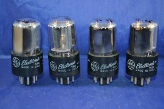 (1) Strong Testing Match Quad Of General Electric 6sn7 Audio Vacuum Tubes