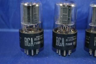 (1) Strong Testing Quad Of RCA 6SN7 Audio Vacuum Tubes 2