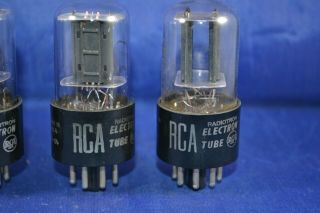 (1) Strong Testing Quad Of RCA 6SN7 Audio Vacuum Tubes 3