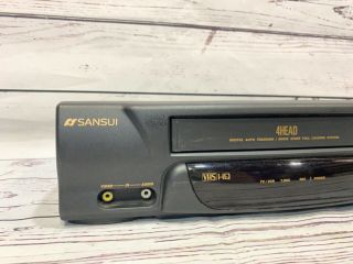 Sansui VCR4510D 4 Head Digital Auto Tracking VHS VCR Player/Recorder AV 2