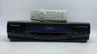Panasonic Pv - V4020 Vcr With Remote Vhs Player Hifi Video Cassette Recorder 4head