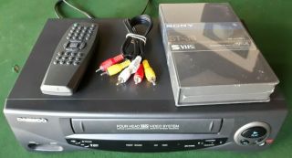 Daewoo Dv - T47n Four Head Video Cassette Recorder W/ Remote - -