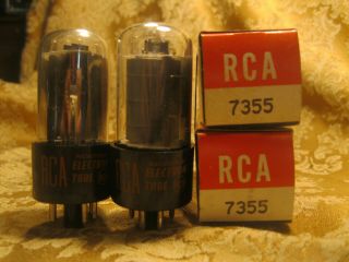 Vintage Matched Pair Nos Nib Rca 7355 Vacuum Tubes Bitmatic 1968