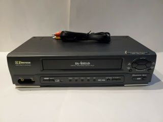 Emerson Ewv401 Vcr 4 Head Hifi Vhs Video Cassette Recorder Player -