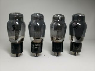 4 Quad Rca 6l6g Tubes Early,  Smoked Glass,  Test Close
