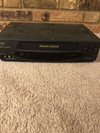 Magnavox Philips Vhs Hq 4 Head Stereo Vcr Vrz262at21 Recorder Player Great