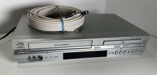 Jvc Hr - Xvc27u Dvd Vcr Combo Player Vhs Recorder 4 - Head Hi - Fi /w Cables