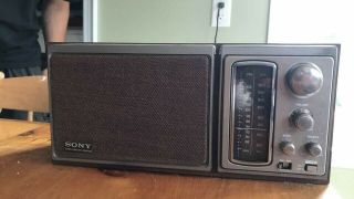 Vintage Sony Am Fm 2 - Band Radio Bass Reflex System Icf - 9580w