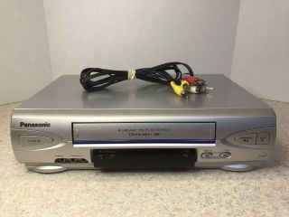 Panasonic Pv - V4523s Silver Vcr Vhs Player Recorder No Remote