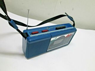 Soundesign Color Tunes Portable AM/FM Radio Cassette Player Blue Mini Boombox 2