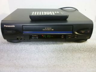 Panasonic Vcr Omnivision Player Recorder Vhs W/ Remote Serviced