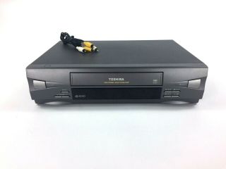 Toshiba Vcr Vhs 4 Head & Cleaned With Rca Mono Cables No Remote M454