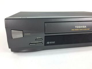 Toshiba VCR VHS 4 Head & Cleaned with RCA Mono Cables No Remote M454 2