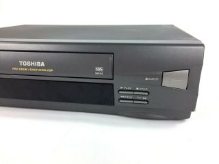 Toshiba VCR VHS 4 Head & Cleaned with RCA Mono Cables No Remote M454 3