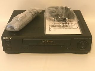 Sony Slv - 679hf Vcr Vhs Player With Remote & Cleaned