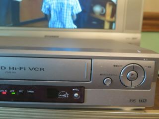 Sanyo VWM - 900 VHS Player 4 Head VCR Video Cassette Recorder & 3