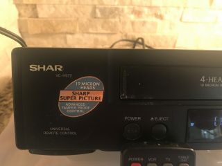 Sharp VC - H972U 4 Head Hi - Fi VCR VHS Player Video Recorder & Remote 2