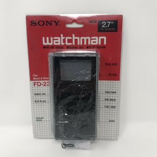 Sony Watchman Black And White Portable Tv Model Fd230 1993 Vintage