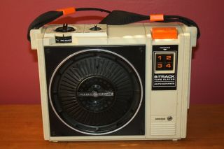 Vintage General Electric Ge Portable 8 Track Player Model No.  3 - 5506a -