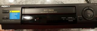 Sony Slv - 678hf Vhs/vcr Good Video Cassette Player - With Sony Remote