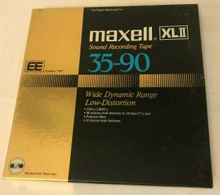 Maxell Xlii Ee 35 - 90 Reel To Reel Tape Standard Hub Plastic Reel Vgc