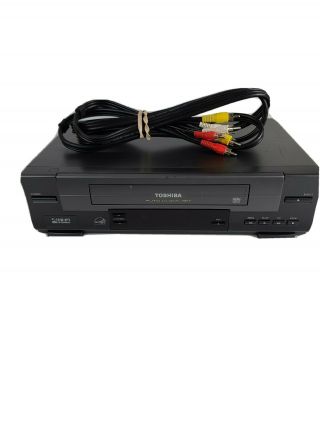 Toshiba W - 512 Vhs Player Vcr 4 Head Hi - Fi Stereo Video Recorder W512 W/ Av Cable