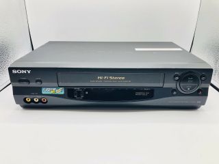 Sony Video Cassette Recorder Slv - N55 Vhs Vcr And - Black Color