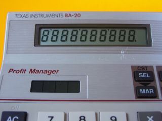 DATAMATH CALCULATOR MUSEUM: Texas Instruments BA - 20 Profit Manager - MALAYSIA 2