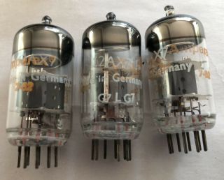 3 Amperex 12ax7a Ecc83 Vacuum Tubes Made In Germany