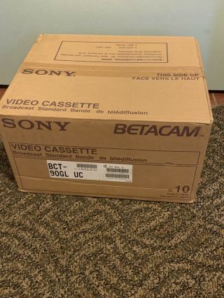 Nos Case 10 Sony Betacam Bct - 90gl Uc Video Cassettes Broadcast Std