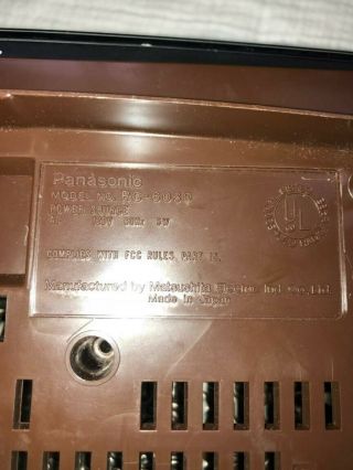 Panasonic RC - 6030 Flip Clock Radio Ground Hog Day Back To The Future 3